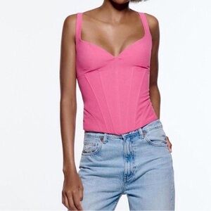 Zara Fuchsia corset Top